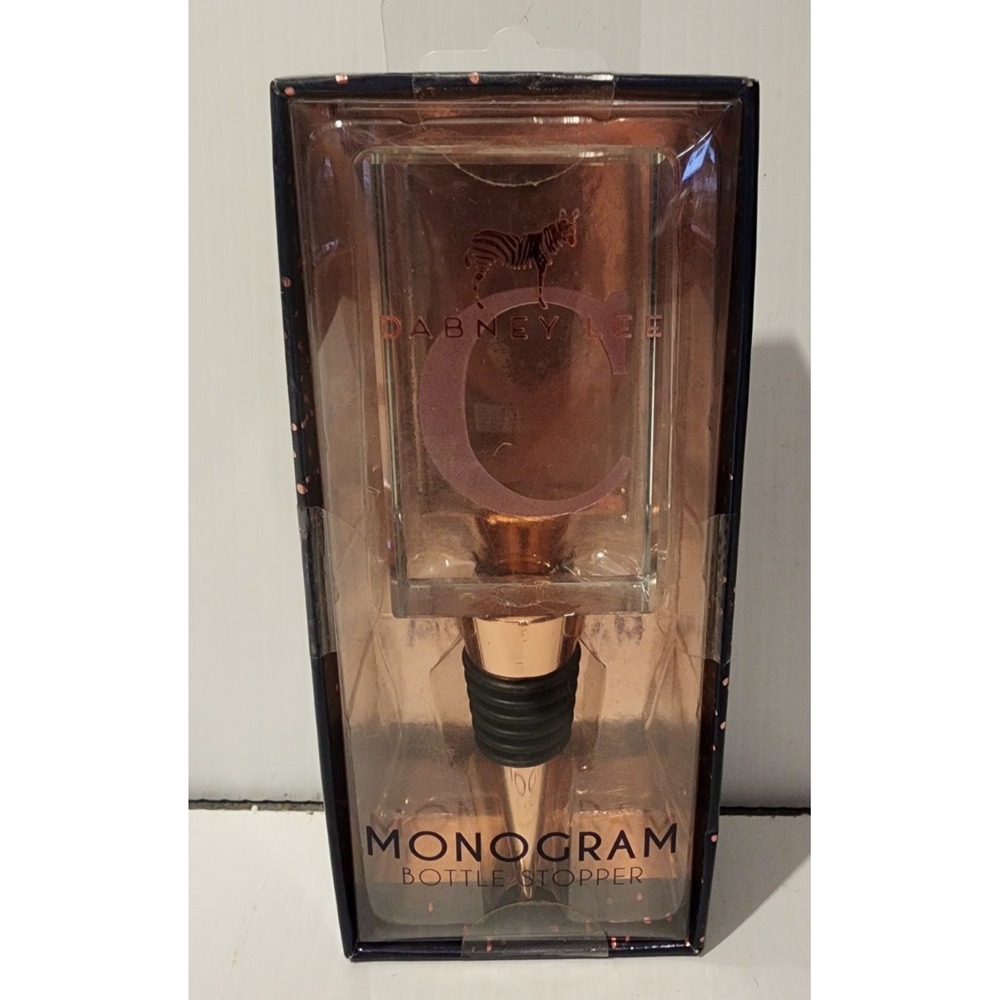 Dabney Lee monogram bottle stopper  - initial/monogram - C